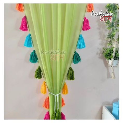 New colors of Rainbow Tassel curtains 🌈✨ Available in Cotton & Sheer Gentle machine washable No color bleeding Shop from website www.kachchaaam.com 🛒🛍️ Comment for link 🔗 #homedecor #smallbusiness #curtains #tasselcurtains Tassel Curtains, No Color, New Color, Tassels, Curtains, Rainbow, Quick Saves, Color, Home Decor