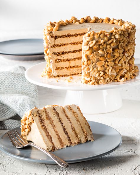 This Coffee-Peanut Meringue Cake is a nutty mix-up of the traditional French dacquoise, almonds and hazelnuts are swapped out for finely chopped peanuts. Roasted notes from coffee in the buttercream complement the peanut meringue, and the creamy-crunchy combination leads to a divine sensory experience. Save Recipe Print Coffee-Peanut Meringue Cake   Makes 1 (6-inch) cake … German Buttercream Recipe, Cheesecake Mixture, Basque Burnt Cheesecake, Burnt Cheesecake, Meringue Cake, Buttercream Recipe, Roasted Peanuts, Cake Ingredients, Save Food