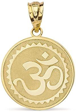 Solid 10k Yellow Gold Hindu Meditation Yoga Charm (Aum) Om Disc Pendant Hindu Meditation, Crystal Cuff Bracelet, Heart Shaped Pendant Necklace, Diamond Wedding Rings Sets, Solitaire Pendant Necklace, Bike Chain, Turtle Pendant, Zodiac Pendant, Womens Jewelry