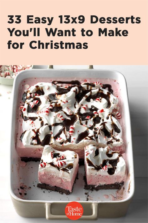 Dessert For Small Dinner Party, Christmas Desserts Not Cookies, Christmas Dessert Recipes Peppermint, Desserts For Christmas Easy, Dessert Recipes Christmas Easy, Easy Soft Desserts, Christmas Desserts 9x13 Pan, Easy Desserts Christmas Party, Last Minute Christmas Desserts