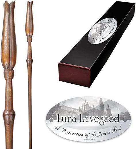 Amazon.com: The Wand of Luna Lovegood: Clothing Luna Lovegood Wand, Luna Lovegood Costume, Harry Potter Box, Lovegood Aesthetic, Luna Lovegood Aesthetic, Noble Collection Harry Potter, Metal Name Tags, Harry Potter Wands, Harry Potter Luna Lovegood