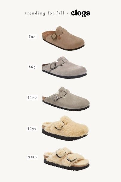 Shearling Boston Birkenstock Outfit, Sherpa Birkenstock Outfit, Sherpa Clogs Outfit, Sherpa Birkenstock, How To Style Birkenstock Clogs, Trendy Slippers For Women, Trendy Winter Shoes, Shearling Birkenstock, Birkenstock Clog Outfit