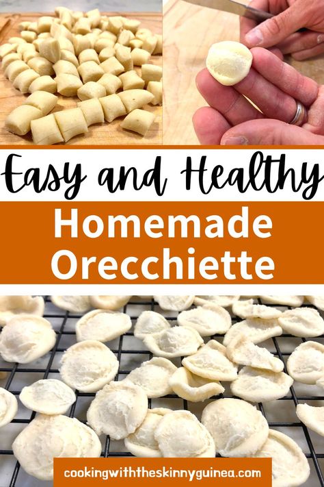 Homemade Orecchiette Pasta, Easy Pasta Shapes, Homemade Pasta Shapes, Orecchiette Pasta Recipe, Orecchiette Pasta Recipes, Pasta Making Recipes, Pasta Handmade, Homemade Pastas, Easy Homemade Noodles