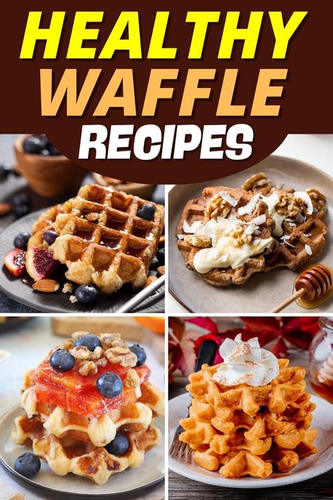 Thanks to these healthy waffle recipes, you'll look forward to your next alarm. Comforting and nutritious, they're the ultimate breakfast of champs. Waffle Recipes Healthy, Healthy Belgian Waffle Recipe, Whole Grain Waffle Recipe, Healthy Breakfast Waffles, Healthy Protein Waffles, Healthy Waffle Recipe Oatmeal, Waffle Iron Recipes Healthy, 3 Ingredient Waffles, Homeade Waffles