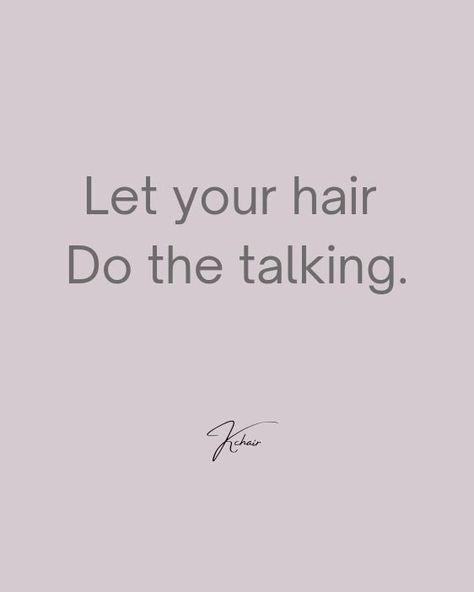 Let your hair do the talking ✨️ ● ● ● #quoteoftheday #hairqoutes #hair #hairdressing #hairofinstagram #hairstylist #hairstyle #letyourhairdothetalking #quotestoliveby #quotes #lovequotes #motivationalquotes #inspirationalquotes #lifequotes #quotestoliveby #quotestagram #quotesoftheday Blonde Hair Quotes, Funny Hairstylist Quotes, Hairstyle Quotes, Hair Quotes Funny, Hairdresser Quotes, Vibrant Red Hair, Hair Salon Marketing, Hairstylist Quotes, Year Planner