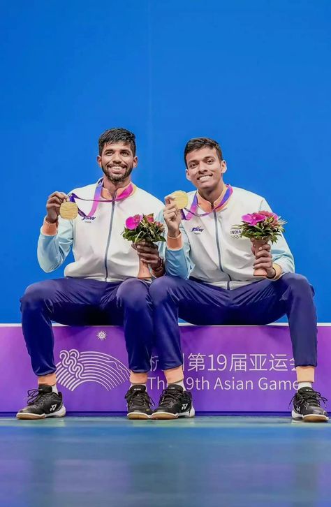 Satwiksairaj Rankireddy Chirag Shetty 
Satwik Chirag Shetty Indian Badminton Players Doubles Tournament 
Satwik Chirag in Olympics 
Olympics Gold Office Layouts, Home Office Layouts, Badminton Player, Badminton, Collage, Sports, Pins, Quick Saves