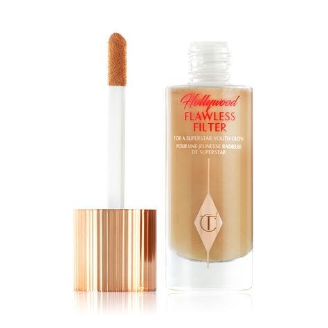 Charlotte Tilbury Hollywood Flawless Filter, Charlotte Tilbury Hollywood Flawless, Glow Filter, Hollywood Flawless Filter, Flawless Filter, Tan Skin Tone, Makeup Secret, Magical Makeup, Flawless Foundation