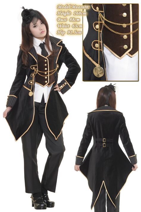 Conductor Outfit, Magician Outfit, Magician Costume, Victorian Jacket, Suit Inspiration, Handmade Skirts, Fashion Costume, Diy Dress, Military Style