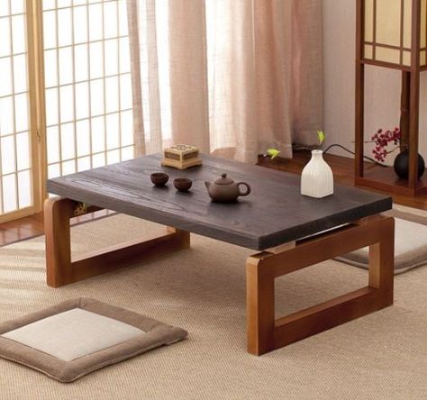 How To Build A Tatami Table? A Complete Guide Japanese Coffee Table, Rectangle Living Room, Tea Table Design, Japanese Table, Mirrored Coffee Tables, Low Coffee Table, Floor Table, Table Cafe, Asian Decor