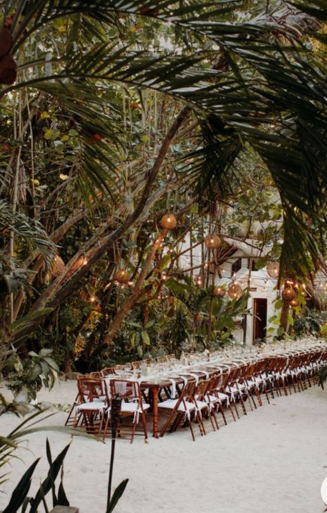 Tulum Jungle Wedding, Jungle Beach Wedding, Tulum Style Wedding, Tulum Destination Wedding, Wedding Long Table, Tulum Mexico Wedding, Rainforest Wedding, Chill Wedding, Beach Reception