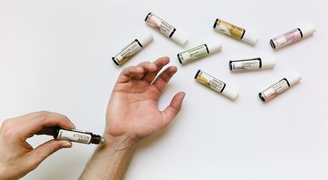 The Four Best Places To Apply Roll-On Essential Oils - The RMO Blog Essential Oil Perfume Spray, Essential Oil Combinations, Essential Oil Roller Balls, Diy Perfume, Essential Oils Health, Roll On Perfume, Roll On Bottles, Carrier Oil, Essential Oil Roller