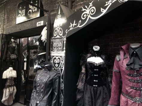 London Gothic travel guide! ❤ Slimelight nightclub, Cyberdog rave fashion, Camden Market goth punk shopping and more... What did we miss?? Read:    http://www.lacarmina.com/blog/2013/03/london-gothic-travel-camden-market-punk-shops-cyberdog-slimelight/    cyberdog, cybergoth clothes, cyber goth fashion shop, gothic london, goth england Goth Travel, Gothic Store, Goth Shop, Punk Shop, Goth Club, Gothic Shop, Grunge Dress, Rave Fashion, Clothing Retail