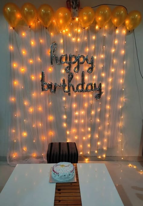 Unique Birthday Decoration Ideas At Home, Birthday Decoration Ideas At Home, Birthday Decoration Ideas, Cupcake Decorating Party, Surprise Birthday Decorations, Birthday Decorations At Home, Picnic Birthday Party, Happy Birthday Decor, Birthday Room Decorations