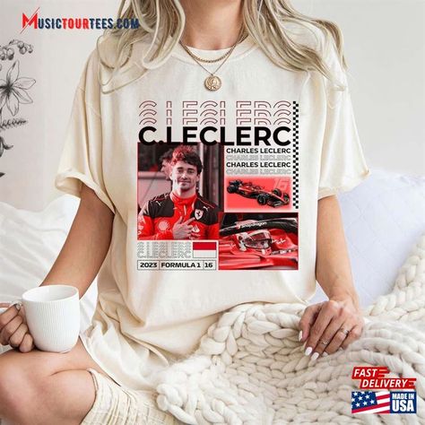 Charles Leclerc Formula One Shirt F1 Driver Tee T-Shirt Classic Check more at https://musictourtees.com/product/charles-leclerc-formula-one-shirt-f1-driver-tee-t-shirt-classic/ Grafic Tees, F1 Driver, Fashion Shoes Heels, Charles Leclerc, Tee Shirt Designs, F1 Drivers, Tshirt Outfits, Formula One, Halloween Tshirts