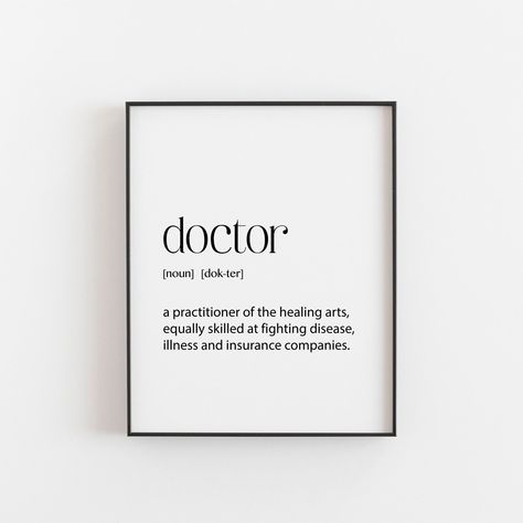 Doctor Definition, Presents For Doctors, Co Worker Gifts, Coffee Printables, Appreciation Printable, Funny Teacher Gifts, Doctor Humor, Doctor Gift, Engineering Gifts