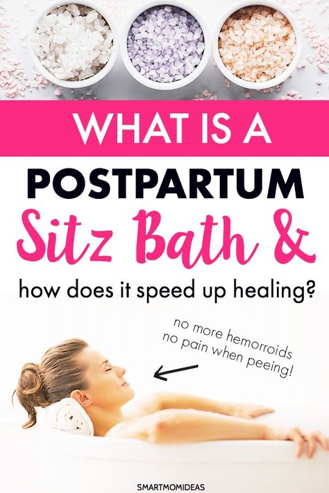 Learn how to take a postpartum sitz bath for your postpartum recovery after labor and delivery. If you are adjusting to being a first time mom post pregnant, the pain from hemorrhoids, using epsom salt and other methods to heal is a challenge. To heal and speed up the postpartum recovery, try a sitz bath! Sitz Bath, Pregnancy Hacks, Pregnancy Info, Pregnancy Information, Pumping Moms, Baby Sleep Problems, Power Foods, Postpartum Care, Postpartum Recovery