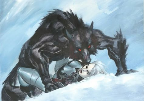 Werewolves Mates, Werewolf Drawing, Werewolf Aesthetic, Werewolf Art, Vampires And Werewolves, Wolf Love, Knight Art, Anime Wolf, Mythical Creatures Art