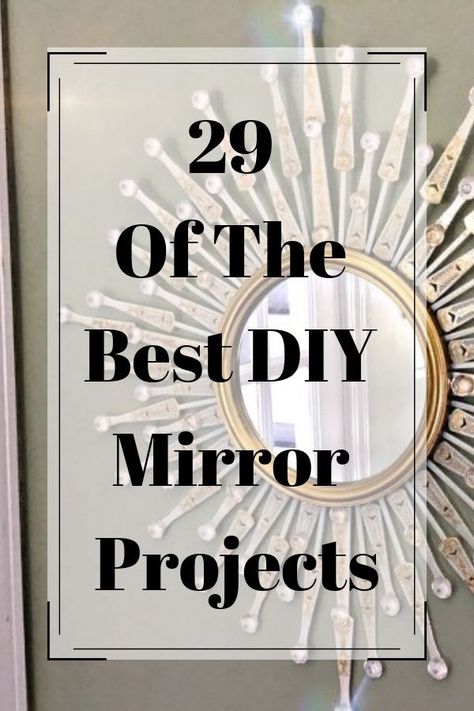 29 Fabulous inspirational ideas to make your mirror go from wow to babaam. diy | diy gifts | diy home decor | mirrors | diy mirrors | diy decor | mirrors | diy home | diy home and garden Oval Mirror Makeover Diy, Upcycle Mirror Frame, Decorate Mirror Frame Diy, Old Mirror Ideas, Decorated Mirror Diy, Decorate Mirror Frame, Repurposed Mirror Frame, Diy Home Decor Mirrors, Diy Round Mirror