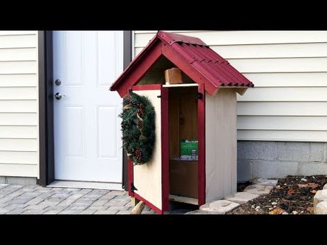 Ups Drop Box Ideas, Drop Box Ideas, Package Mailbox, Parcel Drop Box, Diy Mailbox, Parcel Box, Paint Drop, Diy Porch, Drop Box