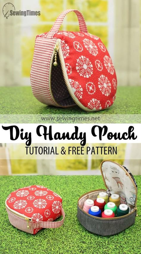 Zipper Pouch Sewing Pattern, Pouch Sewing Pattern, Pouch Diy, Sewing Machine Projects, Pouch Sewing, Diy Bags Patterns, Diy Bags Purses, Sewing Tutorials Free, Small Sewing Projects