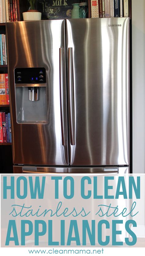 Clean Stainless Steel Appliances, Cleaning Stainless Steel Appliances, Cleaning Stainless Steel, Clean Baking Pans, Clean Mama, Clean Stainless Steel, Casa Clean, Cleaning Painted Walls, Cleaning And Organization