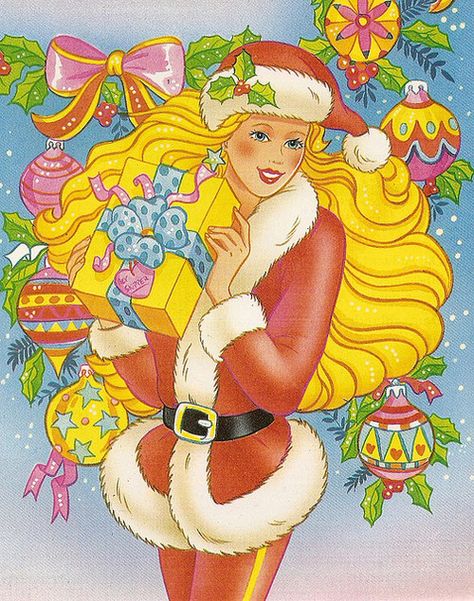 Barbie Illustration, Barbie Tattoo, Barbie Christmas, Christmas Card Pictures, Creepy Christmas, Christmas Cottage, Christmas Barbie, Holly Jolly Christmas, Barbie Vintage