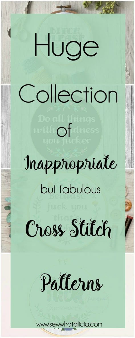 Cross Stitch Patterns that are Inappropriate but Fabulous: These patterns are not for the faint of heart. If you are easily offended please don't open these. Click through for a full list of inappropriate cross stitch patterns. #crossstitch #handmade Inappropriate Cross Stitch Patterns, Inappropriate Cross Stitch, Subversive Cross Stitches, Cross Stitch Quotes, Funny Cross Stitch Patterns, Easily Offended, Diy Cross, Cross Stitch Funny, Stitch Crochet