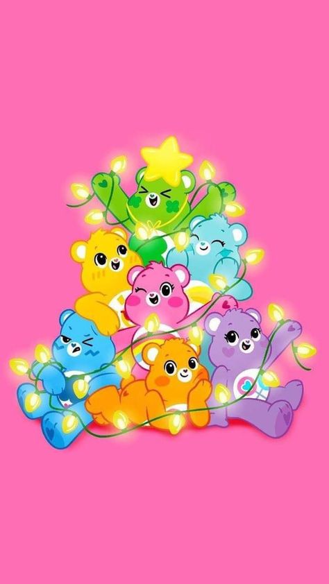 Rainbow Care Bear Wallpaper, Care Bears Backgrounds, Iphone Wallpaper Care Bears, Rainbow Bear Wallpaper, Christmas Care Bears Wallpaper, Care Bears Christmas Wallpaper, Care Bear Christmas Wallpaper, Care Bears Wallpaper Iphone, Care Bears Background