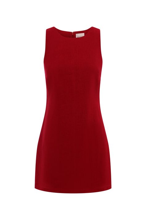 Classic and chic, the Ellen Mini Dress is perfect for both day and evening wear. Crafted from 100% linen in a chic red hue, it's designed for a close fit and features an elegant high neckline. High neckline Invisible centre back zipper opening Panel line fitting Side pockets Mini length Material: 100% EU certified flax linen Made in China Virtual Wardrobe, Cherry Dress, Daily Style, Looks Chic, High Neckline, Evening Wear, Capsule Wardrobe, Fashion Inspo Outfits, Red Dress