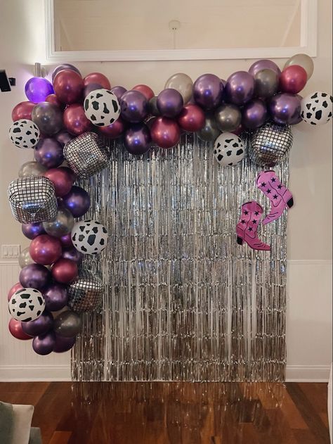 Purple Cowgirl Party, Space Cowgirl Birthday Party Decorations, Space Cowboy Party Decorations, Space Cowgirl Party Decorations, Space Cowboy Party Theme, Cowgirl Backdrop, Space Cowgirl Birthday Party, Space Cowgirl Party, Cowgirl Birthday Party Decorations