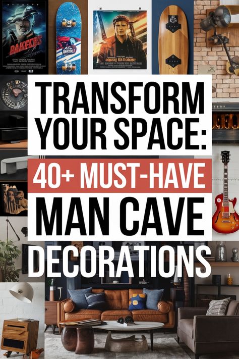 Transform your space with 40+ essential man cave decorations, featuring vintage posters and modern furniture. Man Cave Decorations, Cave Decorations, Beer Deer, Top Man, Whiskey Decanter Set, Curated Decor, Classic Vibe, Man Cave Ideas, The Best Man