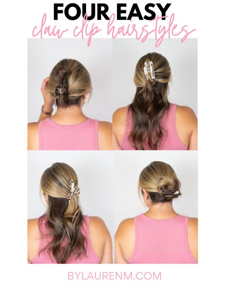 Claw Clip Hairstyles | How to Wear a Claw Clip | By Lauren M Effortless Updo, Holiday Hairstyles Easy, Claw Clip Hairstyles, Makeup Hacks Beauty Secrets, Blogger Inspiration, Clip Hairstyles, Holiday Hairstyles, Beauty Makeup Tips, Natural Beauty Tips