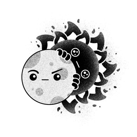 Solar eclipse doodle 🌞🌝 . . Sun: introvert boyfriend when something is wrong with his order at the restaurant Moon: extrovert girlfriend… | Instagram Sun And Moon Doodle, Doodle Sun, Moon Doodle, Introverted, Solar Eclipse, Sun And Moon, The Restaurant, Doodle Art, Art Illustration