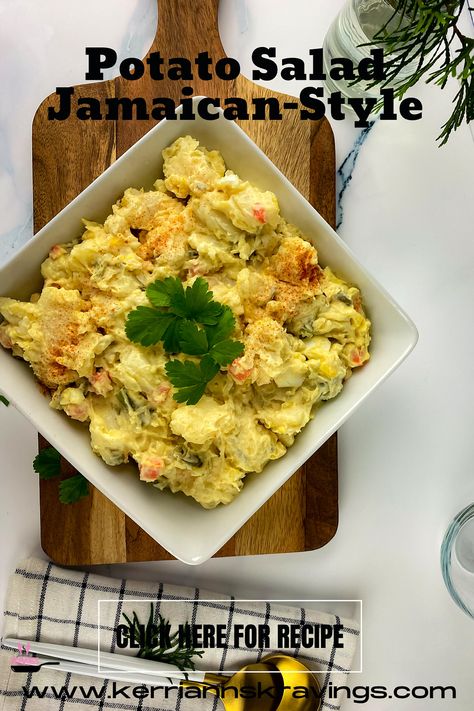 Elevate your summer gatherings with a vibrant twist on a beloved classic. This Jamaican-inspired potato salad brings a burst of tropical flavors to your table, combining creamy potatoes with a zesty blend of spices, fresh herbs, and a hint of island sweetness. Perfect for barbecues, picnics, or any occasion that calls for a taste of the tropics, this dish is sure to be a crowd-pleaser. Embrace the sunshine in every bite and transport your taste buds to a Caribbean paradise. Jamaican Side Dish Recipes, Caribbean Potato Salad, Jamaican Potato Salad, Jamaican Macaroni Salad, Jamaican Potato Salad Recipe, Jamaican Sunday Dinner Ideas, Jamaican Side Dishes, Jamaican Sides, Jamaican Salad