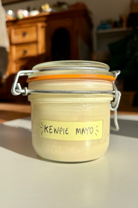 Homemade Kewpie Mayo Kewpie Mayo Recipe, Japanese Mayo, Kewpie Mayo, Kewpie Mayonnaise, Mayo Recipe, Asian Dinners, Homemade Mayo, Love Japanese, Healthy Recipes For Diabetics