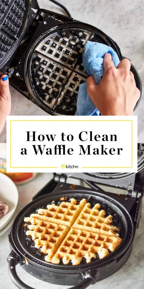 How To Clean a Waffle Maker | Kitchn House Cleaning Tips And Tricks, Mini Waffle Recipe, Baking Soda Hydrogen Peroxide, Waffle Sticks, Waffle Iron Recipes, Waffle Machine, Waffle Maker Recipes, Cleaning Tips And Tricks, Waffle Irons