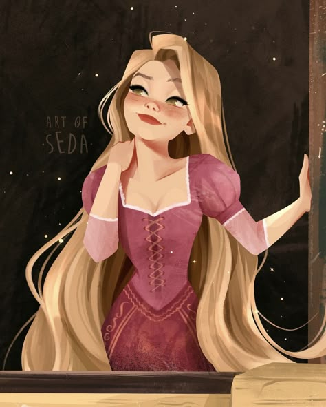 Drawing Rapunzel, Stop Drawing, Commissions Open, Spring 2024, Full Time, Rapunzel, Real Time, Elastic