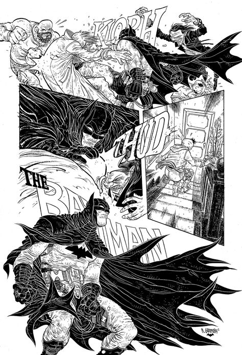 DC COMICS - Batman Black and White | Flickr - Photo Sharing! Raphael Grampa, Rafael Grampa, Lobo Dc, Batman Black And White, Cosmic Powers, Batman 2, I'm Batman, Comic Book Layout, Caped Crusader