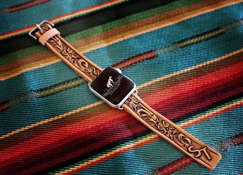 Check out our awesome and colourful custom apple watch straps Cute Apple Watch Bands, Custom Apple Watch Bands, Apple Watch Accessories, Apple Watch Bands Leather, Hand Tooled Leather, Watch Straps, Western Jewelry, Leather Projects, Apple Watch Strap