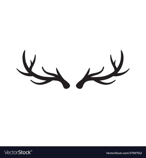 Simple Antler Tattoo, Antler Drawing, Antler Tattoo, Stag Antlers, Black Silhouette, Whitetail Deer, Deer Antlers, Quito, Simple Tattoos