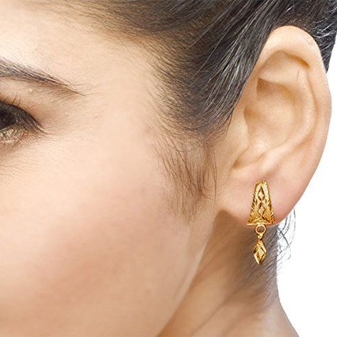 Ring Model Earrings Gold, Earings Design Gold New Model Daily Wear, Small Earrings Gold, Tiny Gold Earrings, Jewelry Necklace Simple, Bridal Jewelry Sets Brides, Gold Jewels Design, Neck Pieces Jewelry, Ear Drops