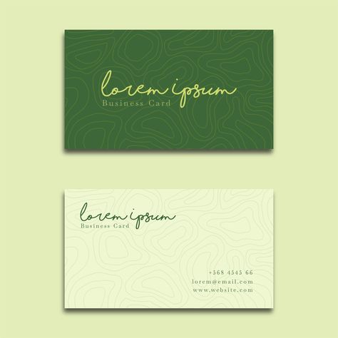 Nature Business Card, Green Business Card Design, Green Business Card, Free Business Card Design, Examples Of Business Cards, Graphic Design Business Card, Gold Business Card, Modern Business Cards Design, Professional Business Card Design