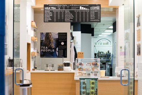 Union Square Boba Guys - Serving the best bubble milk tea in San Francisco (also in the Mission) Bubble Tea Shop Design, Small Cafe Ideas, Tea Shop Design, Boba Store, Milktea Shop, Tea Store Design, Menu Wall, Bakery Shop Interior, Moon Tea