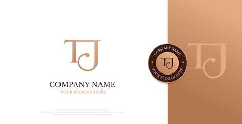 Initial tj logo design vector | Premium Vector #Freepik #vector #business #hotel #luxury #modern Rj Logo, Dj Logo Design, Creative Logo Design Art, Business Hotel, Dj Logo, Luxury Logo Design, Hotel Luxury, Logo Design Art, Luxury Logo