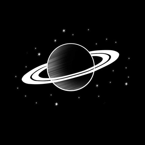 Saturnus Aesthetic Art, Saturn Icon Aesthetic, Saturn Profile Picture, Saturn Aesthetic Drawing, Saturn Black And White, Saturno Aesthetic, Saturn Pfp, Galaxy Pfp, Saturn Icon