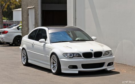 Alpine White BMW E46 330Ci Tuning Build                                                                                                                                                     More Bmw E46 330, E46 330i, M4 Bmw, Bmw E46 Sedan, E46 Touring, White Bmw, Tuned Cars, M3 Convertible, E46 Sedan