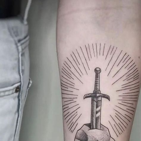 Hammersmith Tattoo London on Instagram: "Excalibur Sword Tattoo by @marcelina.tattoo ⚔️ To book your tattoo with Marcelina contact us: ✖️ @marcelina.tattoo ✖️ @hammersmith_tattoo_london ✖️ info@hammersmithtattoo.co.uk ✖️ 020 7602 1086 ✖️ www.hammersmithtattoo.co.uk #swordtattoo #excaliburtattoo #neotraditional #neotraditionaltattoo #neotraditionaltattoolondon #newschool #newschooltattoo #newschooltattoolondon #newwave #newwavetattoo #newwavetattoolondon #londontattoo #tattoolondon #hamm Excalibur Tattoo, Woodcut Tattoo, London Tattoo, New School Tattoo, Inspirational Tattoos, New Wave, Contact Us, Tattoo Ideas, London