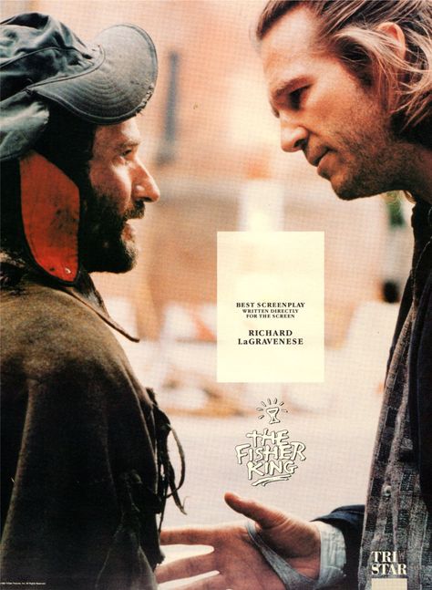 The Fisher King (1991) Motivational Movies, Mercedes Ruehl, Fisher King, Amanda Plummer, Robin Williams Quotes, The Fisher King, Film Scenes, Terry Gilliam, Photographic Film