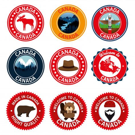 Canada Stickers Printable, Canada Landmarks, Canada Culture, Canada Illustration, Canadian Symbols, Canadian Culture, Forest Lodge, I Am Canadian, Canada Images