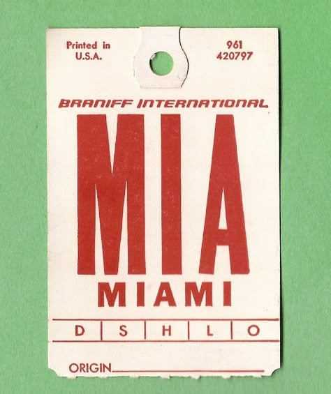 Braniff International - MIA Miami | Braniff International Ai… | Flickr Miami Branding, Miami Font, Miami Typography, Miami Map Illustration, Miami Logo, Miami Map, Case Study, Miami, Graphic Design